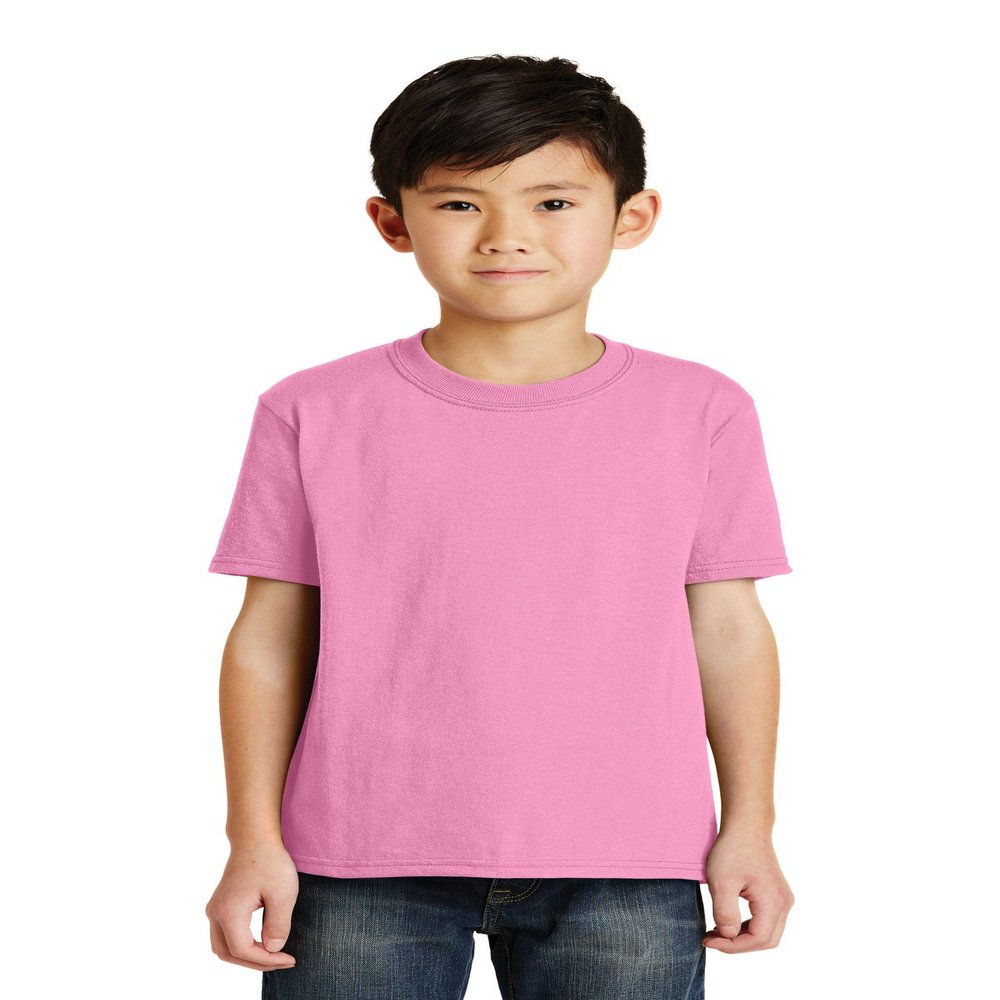 Port & Company Boys 50/50 Cotton/Poly T-Shirt, XL, Candy Pink