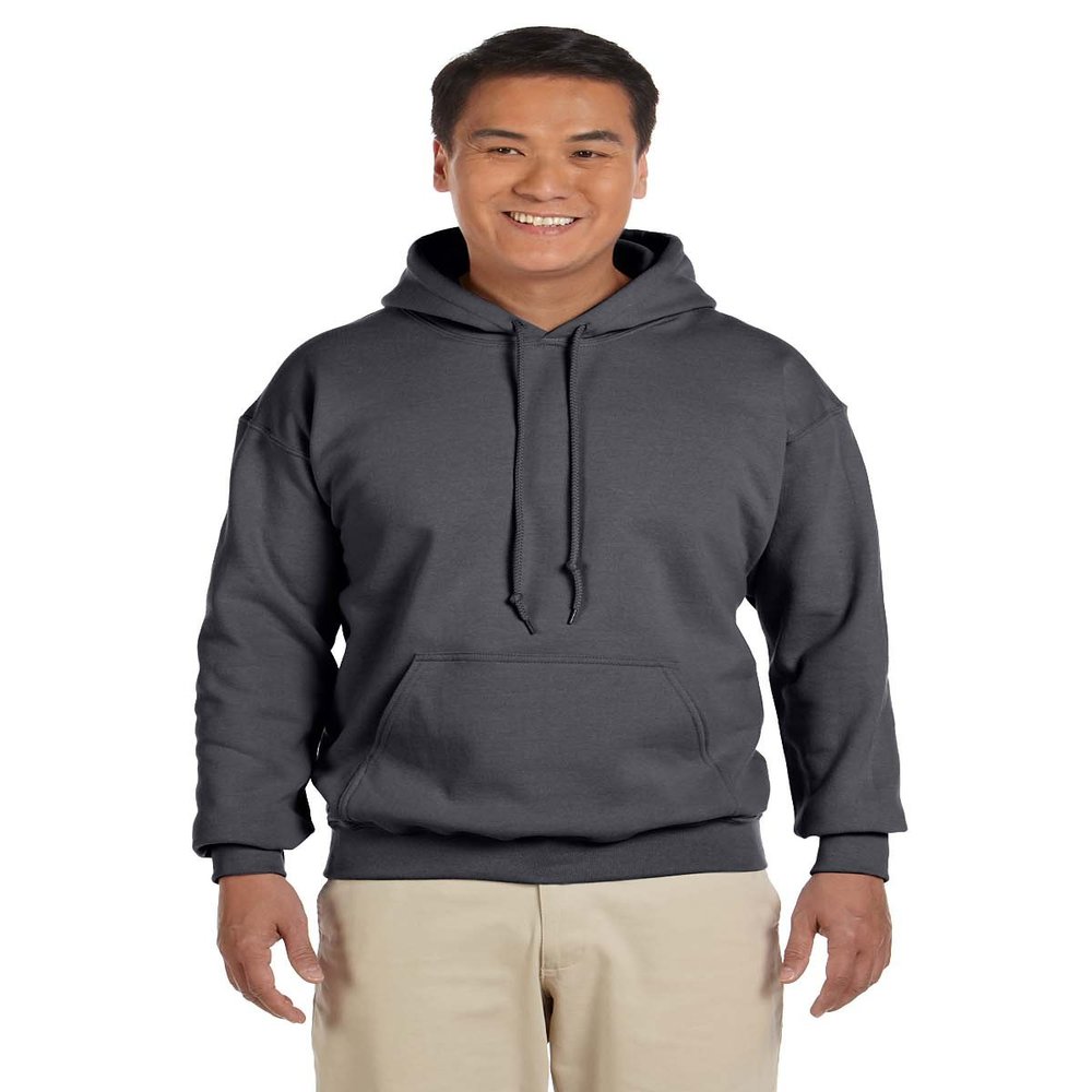 Gildan Mens Heavy Blend Hooded Sweatshirt, 2XL, Dark Heather