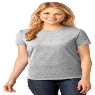 Port & Company Ladies 5.4-oz 100% Cotton T-Shirt, Ash, Large