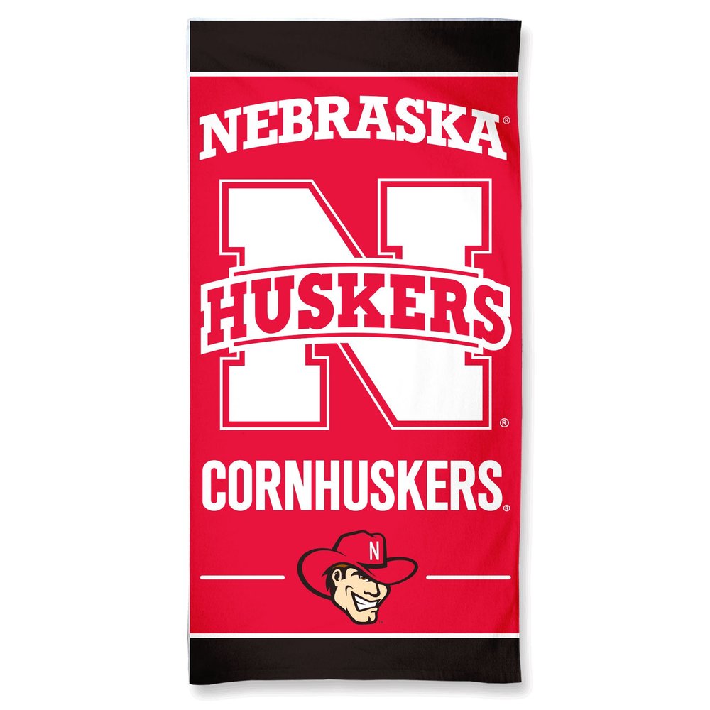 NCAA Nebraska Cornhuskers Fiber Beach Towel, 30 x 60-Inch