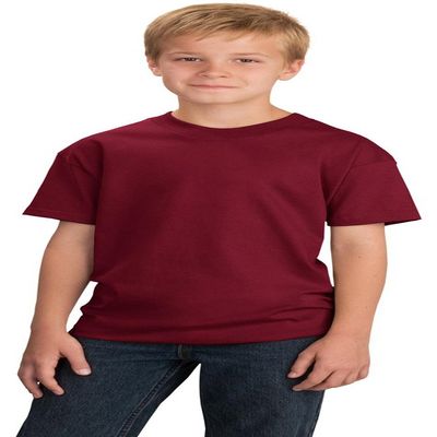 Port & Company Youth 5.4-oz 100% Cotton T-Shirt, Cardinal, X-Small