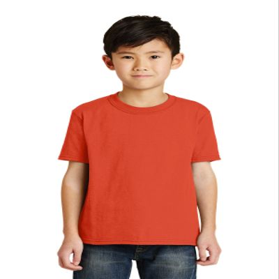 Port & Company Boys 50/50 Cotton/Poly T-Shirt, XL, Orange