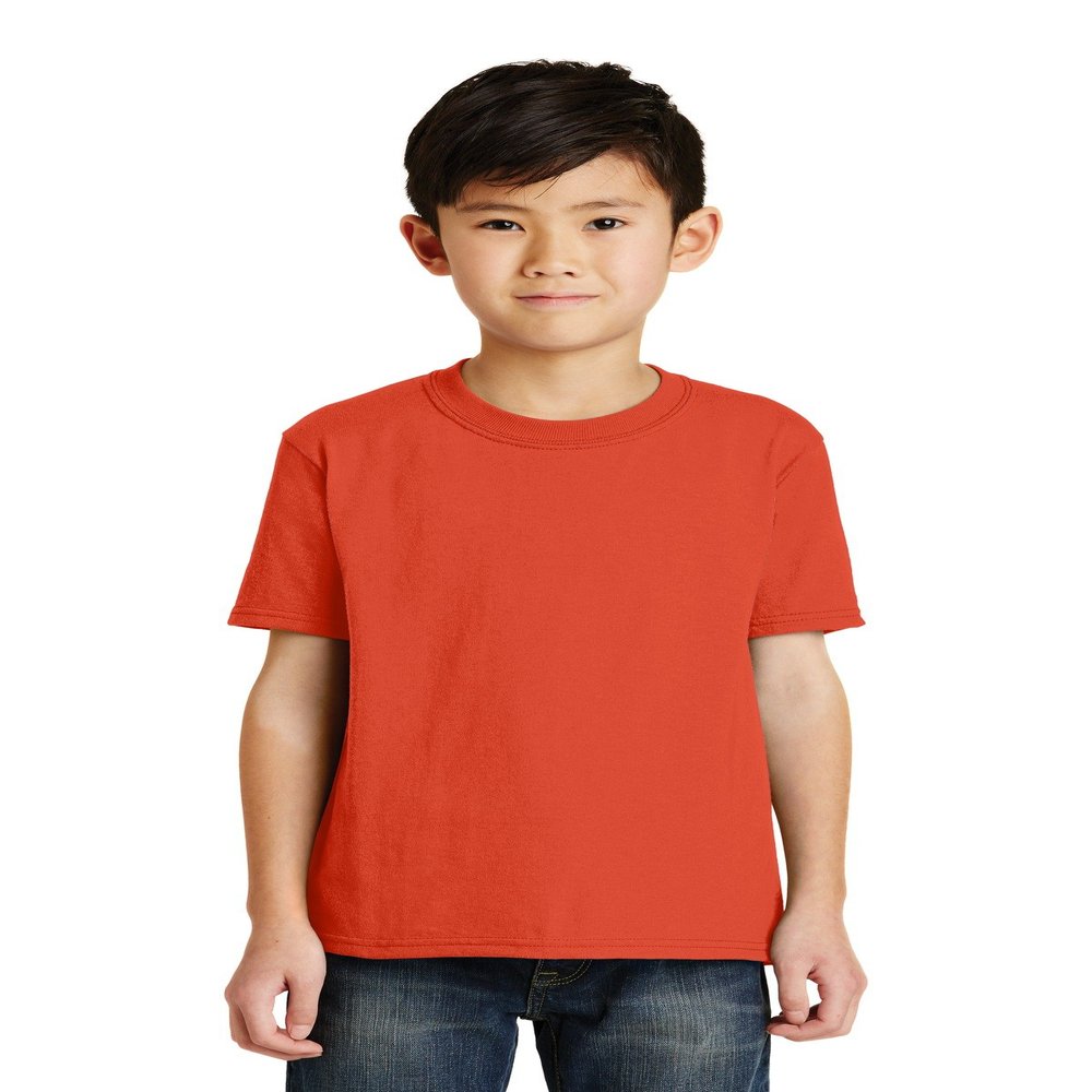 Port & Company Boys 50/50 Cotton/Poly T-Shirt, XL, Orange