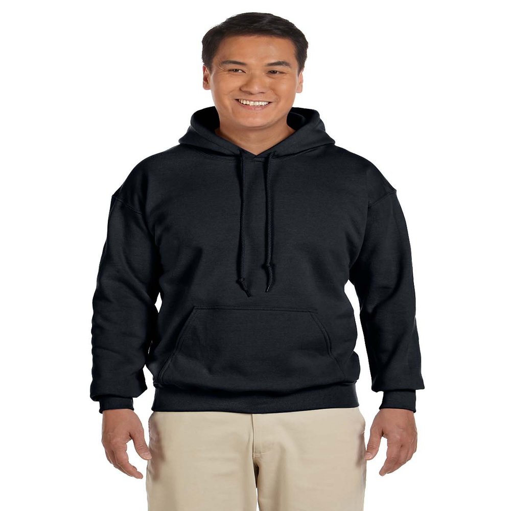 Gildan Mens Heavy Blend Hooded Sweatshirt, 4XL, Black