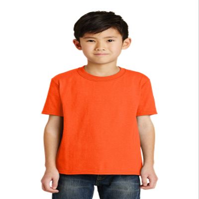 Port & Company Boys 50/50 Cotton/Poly T-Shirt, XL, Safety Orange