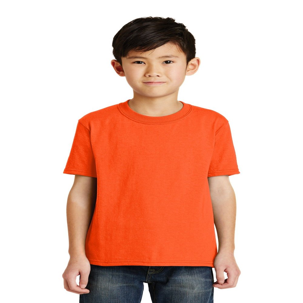 Port & Company Boys 50/50 Cotton/Poly T-Shirt, XL, Safety Orange