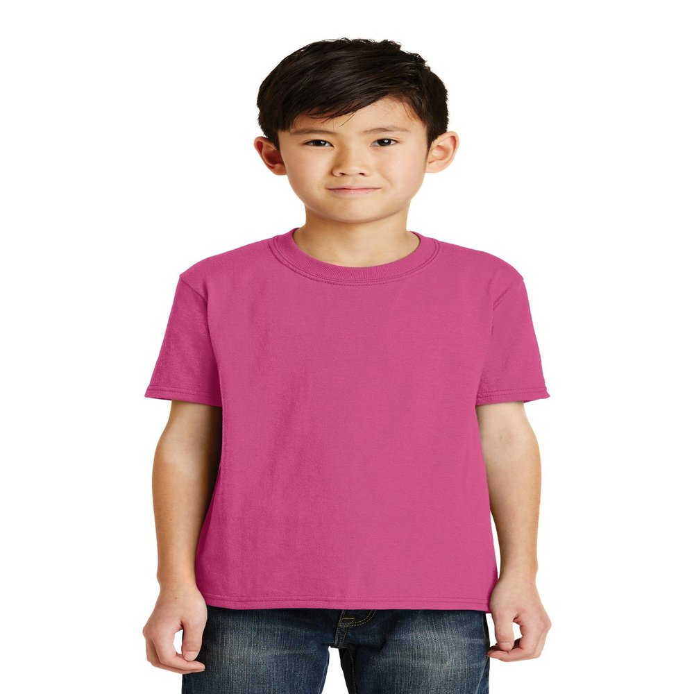 Port & Company Boys 50/50 Cotton/Poly T-Shirt, Medium, Sangria