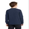 Port & Company Youth Long Sleeve 100% Cotton T-Shirt, Navy, Medium view 2