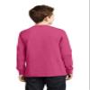 Port & Company Youth Long Sleeve 100% Cotton T-Shirt, Sangria, X-Small view 2
