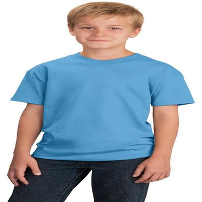 Port & Company Boys 5.4-oz 100% Cotton T-Shirt, Medium, Aquatic Blue