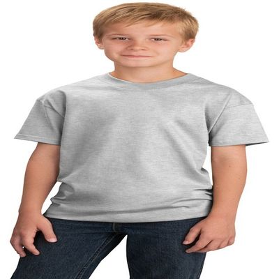 Port & Company Boys 5.4-oz 100% Cotton T-Shirt, Small, Ash