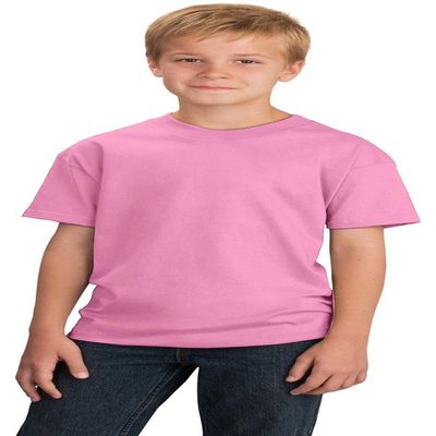 Port & Company Boys 5.4-oz 100% Cotton T-Shirt, Large, Candy Pink