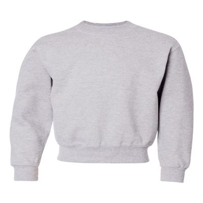 JERZEES Boys NuBlend Crewneck Sweatshirt, XL, Ash