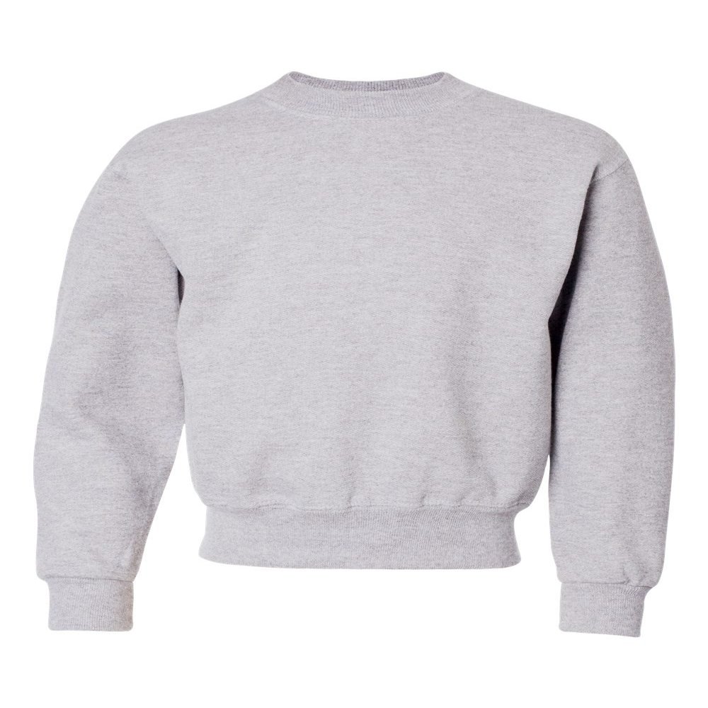 JERZEES Boys NuBlend Crewneck Sweatshirt, XL, Ash