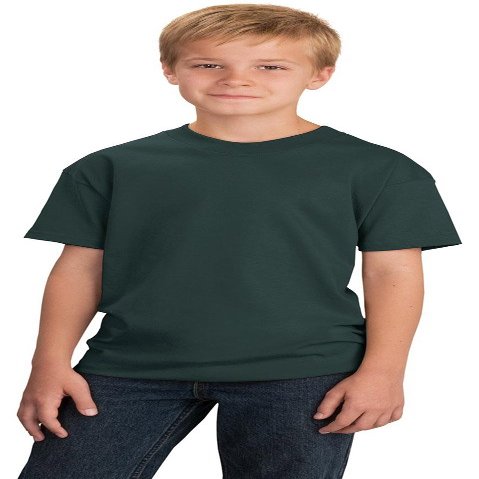 Port & Company Boys 5.4-oz 100% Cotton T-Shirt, Medium, Dark Green
