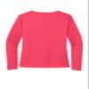 SPORT-TEK Women's Long Sleeve PosiCharge Competitor V-Neck Tee | Workout T-Shirt for Spring & Summer, Athletic Gym Clothing Hot Coral view 2