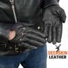 Milwaukee Leather SH869 Men's Black Deerskin Leather Unlined Professional Driving Gloves - Large view 2