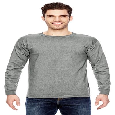 Bayside 6.1 oz. Long-Sleeve Basic T-Shirt, 4XL, DARK ASH