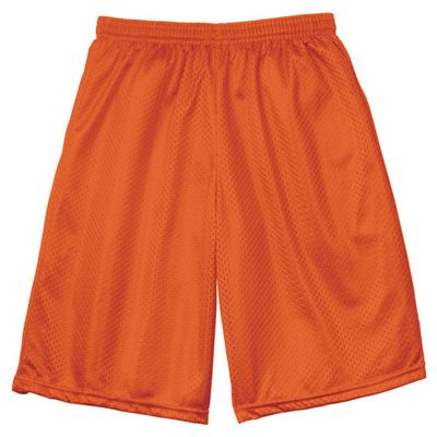 A4 Nine Inch Inseam Mesh Short, XS, Athletic Orange