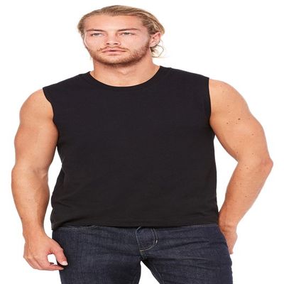 Bella Canvas Men's Jersey Muscle Tank, Medium, Black