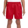 A4 Youth Six Inch Inseam Mesh Short, XS, SCARLET view 1