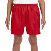 A4 Youth Six Inch Inseam Mesh Short, XS, SCARLET view 2