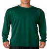 A4 Long-Sleeve Cooling Performance Crew Neck T-Shirt, XL, FOREST GREEN view 1