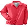 Augusta Sportswear Lined Nylon Coach's Jacket, Large, RED view 1