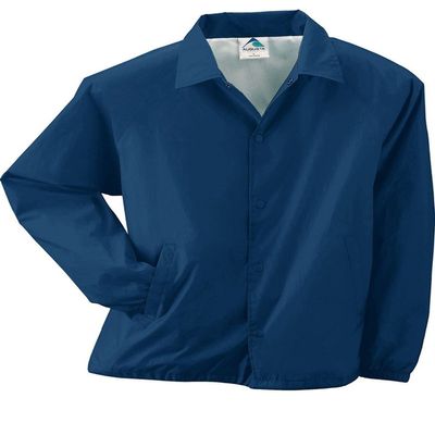 Augusta Sportswear Lined Nylon Coach's Jacket, Large, Navy