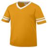 Augusta Sportswear Youth Sleeve Stripe Jersey, Medium, Gold/White