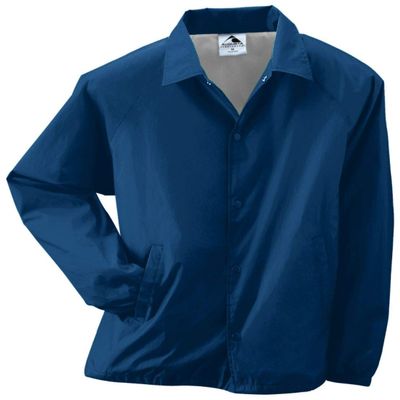 Augusta Sportswear Lined Nylon Coach's Jacket, XL, NAVY
