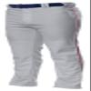 A4 Drop Ship Youth Pro Style Open Bottom Baggy Cut Baseball Pant, Medium, Grey/Cardinal view 1