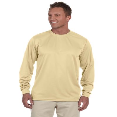 Augusta Sportswear Moisture-Wicking Long-Sleeve T-Shirt, Small, VEGAS GOLD
