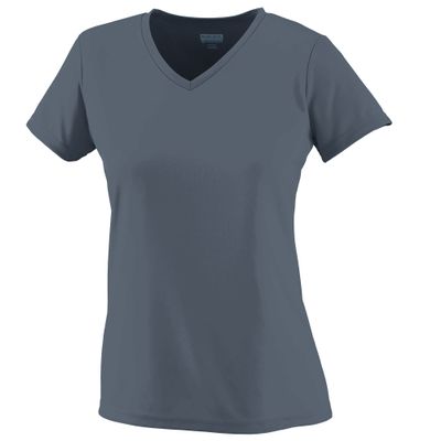 Augusta Sportswear Womens Moisture-Wicking V-Neck T-Shirt 1790 -Graphite 2XL