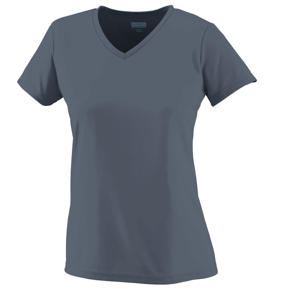 Augusta Sportswear Womens Moisture-Wicking V-Neck T-Shirt 1790 -Graphite 2XL
