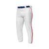 A4 Drop Ship Youth Pro Style Elastic Bottom Baseball Pant, Large, White/Scarlet view 1