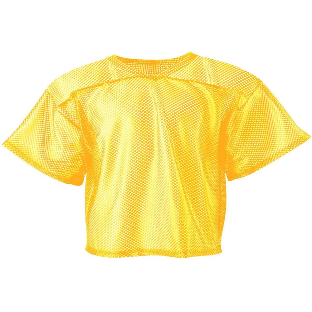 A4 Drop Ship Youth Football All Porthole Practice Jersey, Medium, Gold