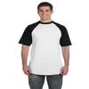 Augusta Sportswear Short-Sleeve Raglan T-Shirt, 3XL, WHITE/BLACK view 1