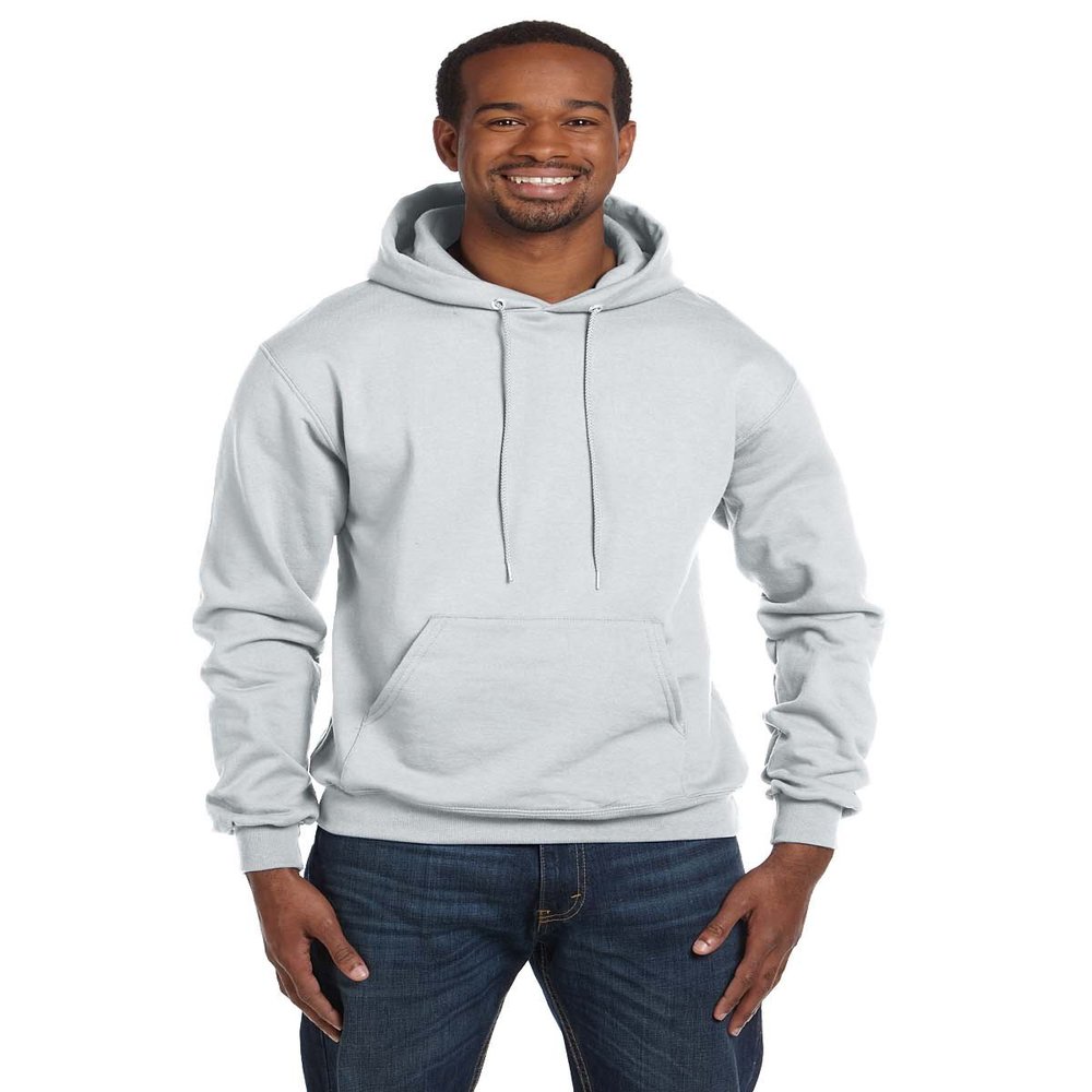 Champion Men's Front Pouch Pocket Pullover Hood, Silver Gray, XX-Large