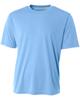 A4 Youth Short-Sleeve Cooling Performance Crew, Small, Light Blue view 2