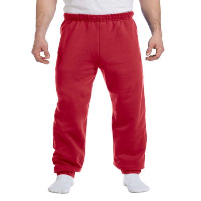 Jerzees mens 8 oz. 50/50 NuBlend Fleece Sweatpants(973)-TRUE RED-L