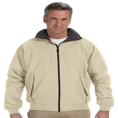 Devon & Jones Men's Three-Season Zipper Shell Jacket, Stone, Large