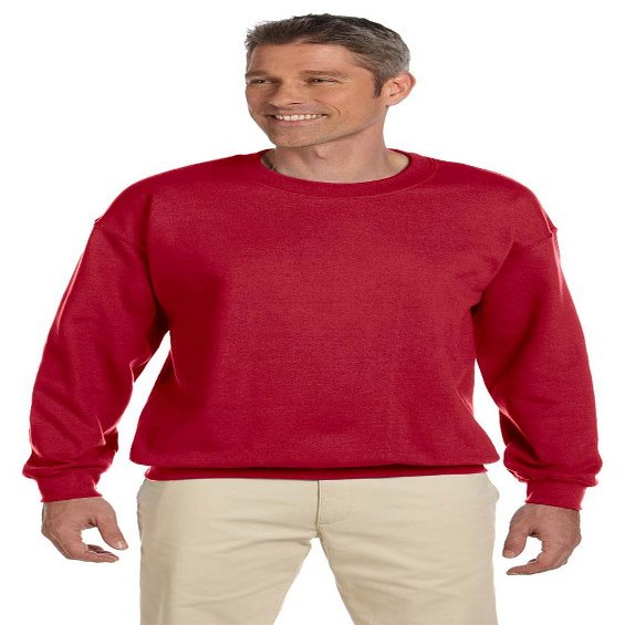Jerzees 9.5 oz, 50/50 Super Sweats NuBlend Fleece Crew, Small, True RED