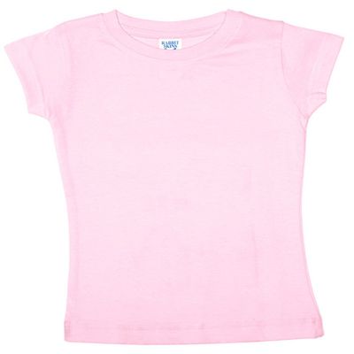 RABBIT SKINS s 4.5 oz. Fine Jersey Longer Length T-Shirt (3316) Pink, 4T