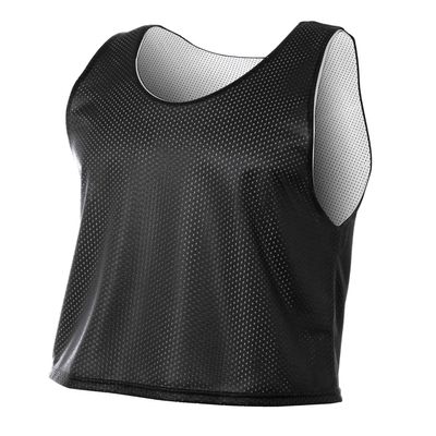 A4 Drop Ship Adult Lacrosse Reversible Mesh Practice Jersey, Small, Black/White