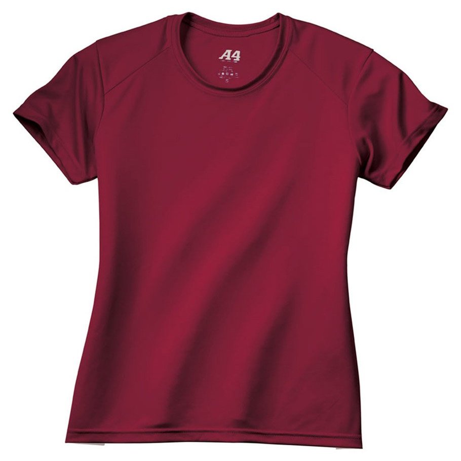 A4 Ladies' Short-Sleeve Cooling Performance Crew, Medium, Cardinal