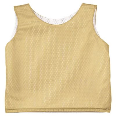 A4 Youth Reversible Mesh Tank Top, Large, Vegas Gold/White