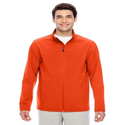 Team 365 Men's Leader Soft Shell Jacket, Small, SPORT ORANGE