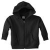 Rabbit Skins Toddler's 7.5 oz. Full-Zip Fleece Hood, 2T, Black view 1
