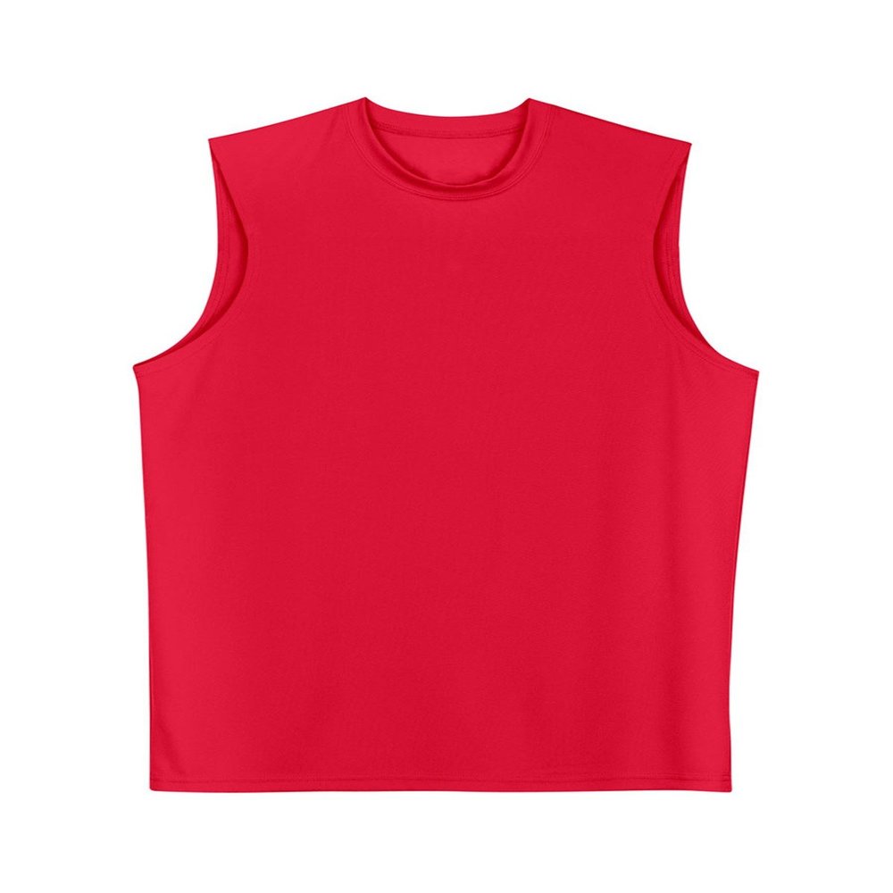 A4 Drop Ship Adult Cooling Performance Muscle Tee, Large, Scarlet